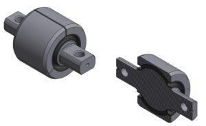 3D model of a rubber spherical bearing